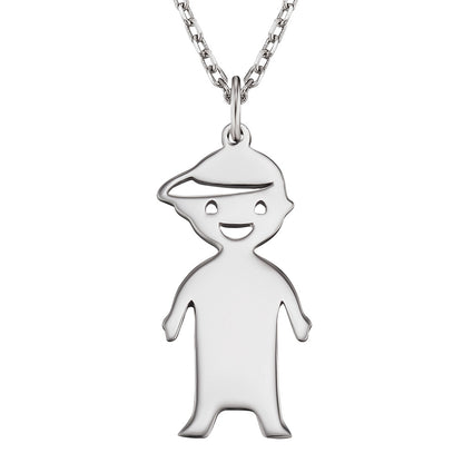 ENGELSRUFER SILVER MY BOY ENGRAVEABLE NAME NECKLACE
