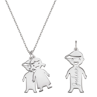 ENGELSRUFER SILVER MY BOY ENGRAVEABLE NAME NECKLACE
