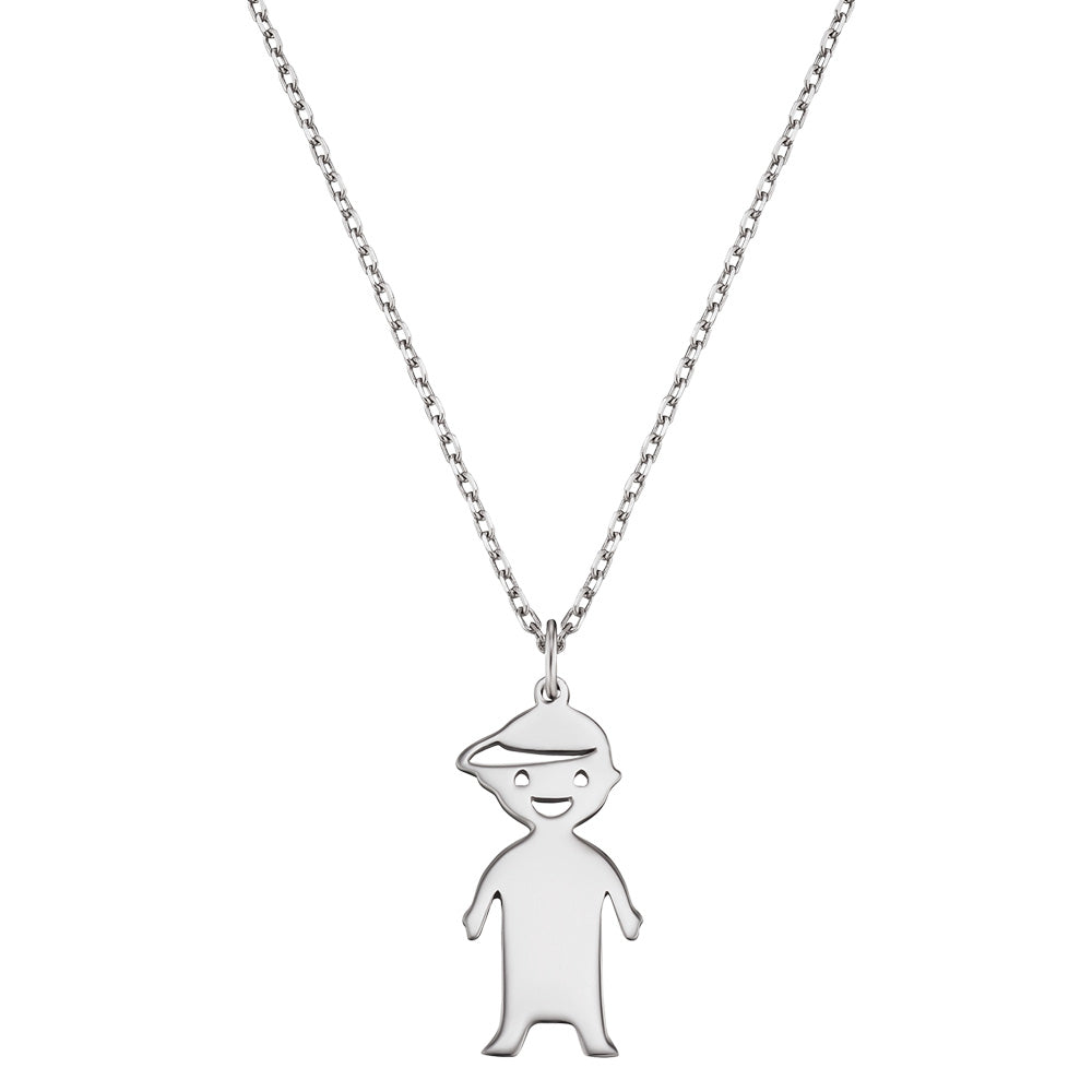 ENGELSRUFER SILVER MY BOY ENGRAVEABLE NAME NECKLACE