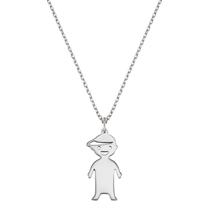 ENGELSRUFER SILVER MY BOY ENGRAVEABLE NAME NECKLACE