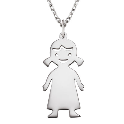 ENGELSRUFER SILVER MY GIRL ENGRAVEABLE NAME NECKLACE