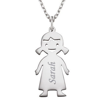 ENGELSRUFER SILVER MY GIRL ENGRAVEABLE NAME NECKLACE
