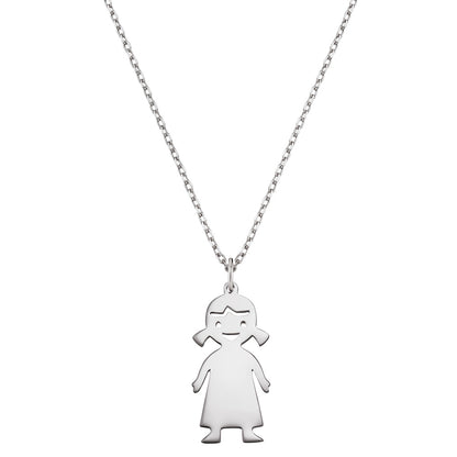 ENGELSRUFER SILVER MY GIRL ENGRAVEABLE NAME NECKLACE