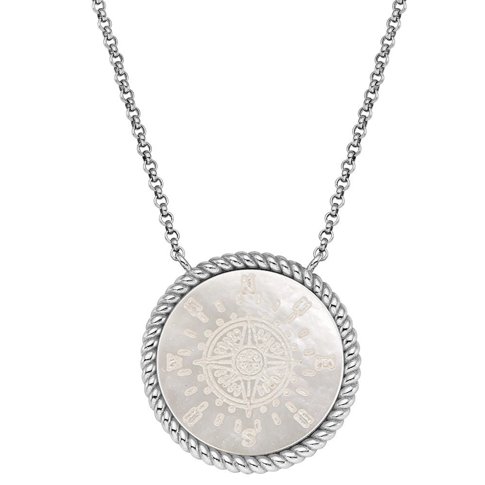ENGELSRUFER WIND ROSE MOTHER OF PEARL NECKLACE