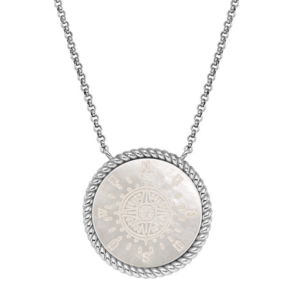 ENGELSRUFER WIND ROSE MOTHER OF PEARL NECKLACE