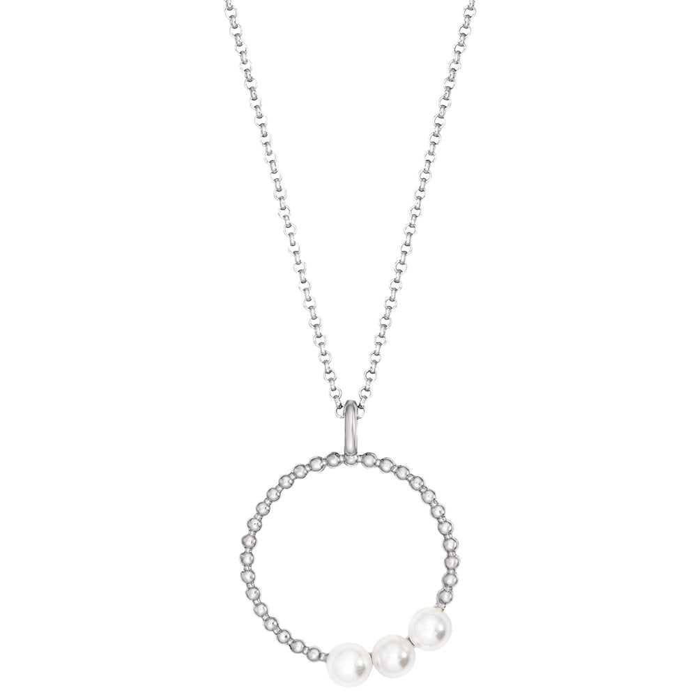 ENGELSRUFER SILVER PEARLS TRIO NECKLACE