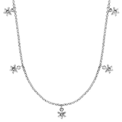 ENGELSRUFER SILVER SHINY 5 GEMS CZ NECKLACE