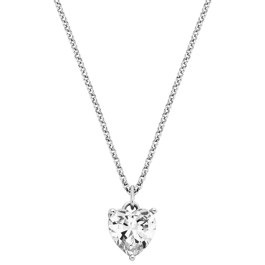 ENGELSRUFER SILVER HEART SOLITAIRE CZ NECKLACE