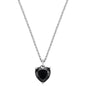 ENGELSRUFER SILVER HEART SOLITAIRE BLACK CZ NECKLACE