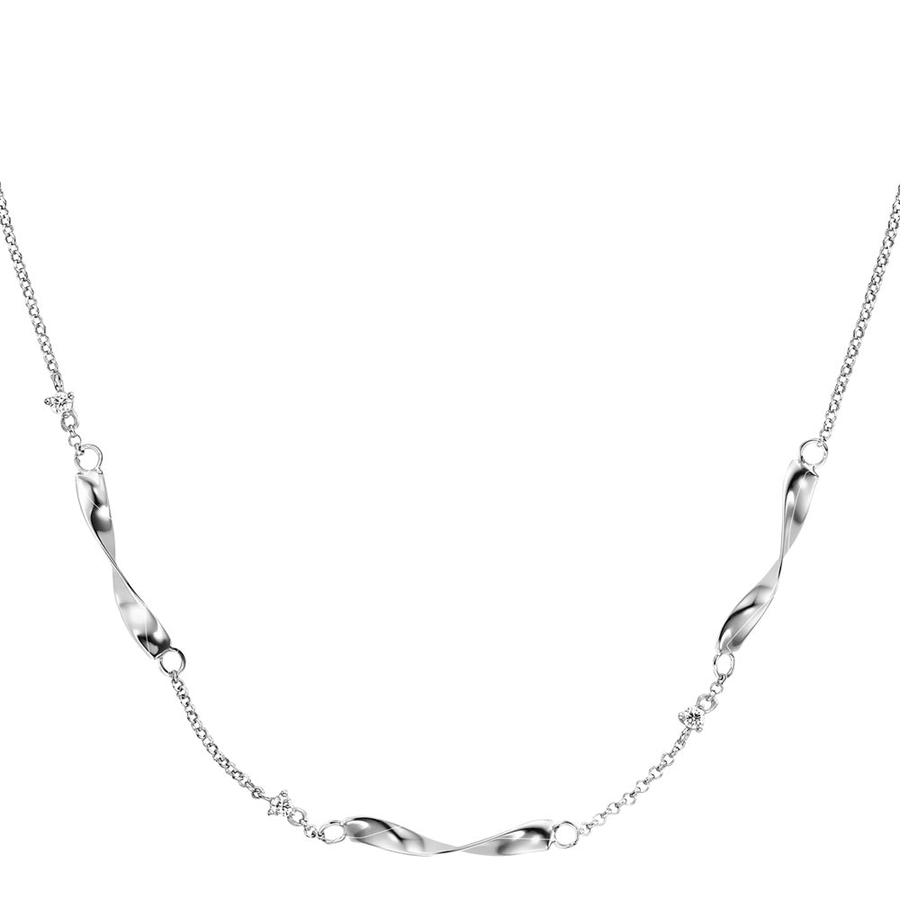 ENGELSRUFER SILVER CZ TWIST NECKLACE