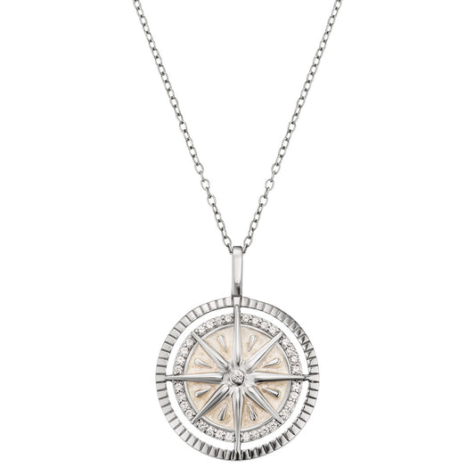 ENGELSRUFER SILVER WIND ROSE NECKLACE