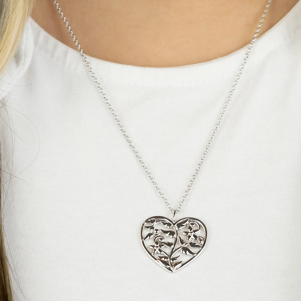 ENGELSRUFER SILVER ANGEL WING TREE OF LIFE NECKLACE