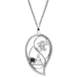 ENGELSRUFER SILVER YIN YANG BALANCE BUDDHA OM CZ NECKLACE