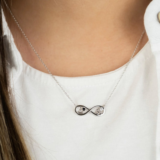 ENGELSRUFER SILVER YIN YANG BUDDHA OM INFINITY CZ NECKLACE