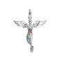 ENGELSRUFER SILVER SMALL RAINBOW CZ ANGEL PENDANT