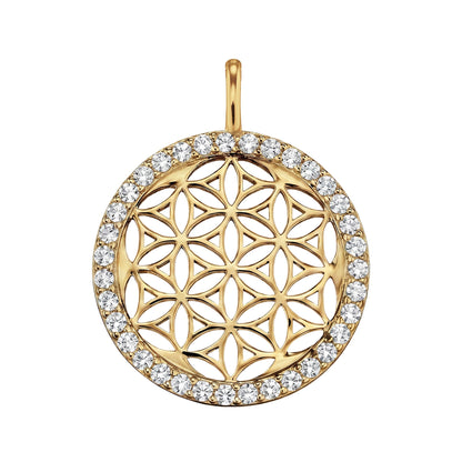 ENGELSRUFER GOLD FLOWER OF LIFE CZ PENDANT