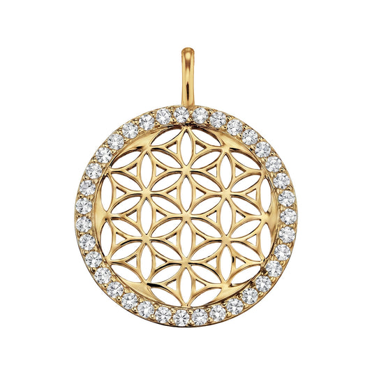 ENGELSRUFER GOLD FLOWER OF LIFE CZ PENDANT