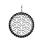 ENGELSRUFER SILVER FLOWER OF LIFE BLACK CZ PENDANT