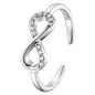 ENGELSRUFER SILVER INFINITY CZ ADJUSTABLE RING