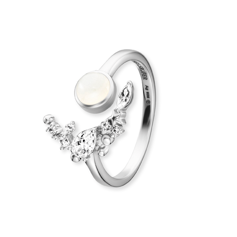 ENGELSRUFER SILVER MOONLIGHT MOONSTONE RING
