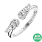 ENGELSRUFER SILVER DOUBLE CZ WING RING