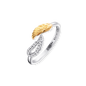 ENGELSRUFER SILVER GOLD DOUBLE CZ WING RING