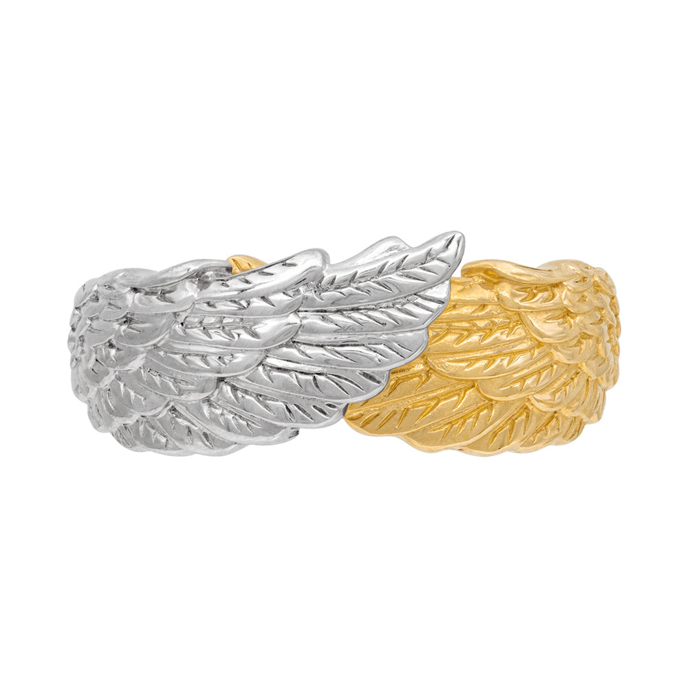 ENGELSRUFER SILVER GOLD WINGS RING