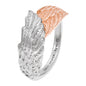 ENGELSRUFER SILVER ROSE GOLD WINGS RING
