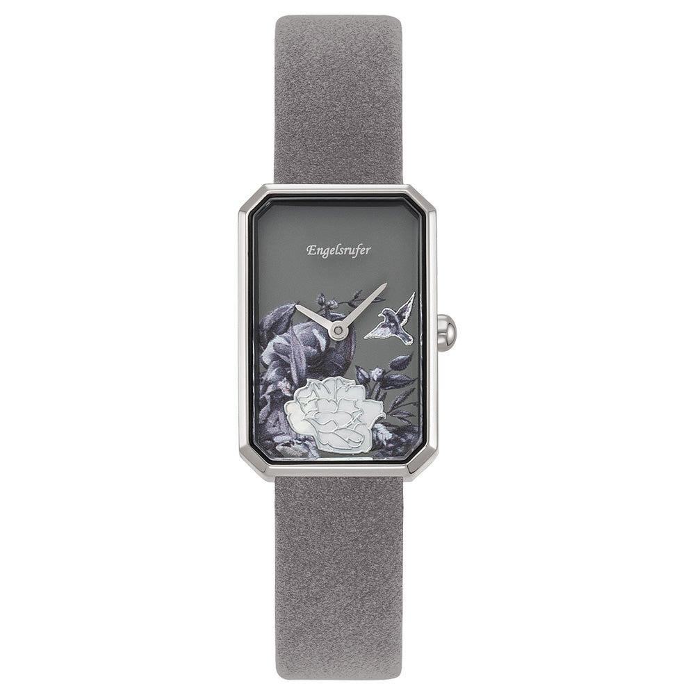 ENGELSRUFER ROMANTIC GARDEN SILVER OBLONG GREY WATCH