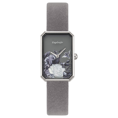 ENGELSRUFER ROMANTIC GARDEN SILVER OBLONG GREY WATCH