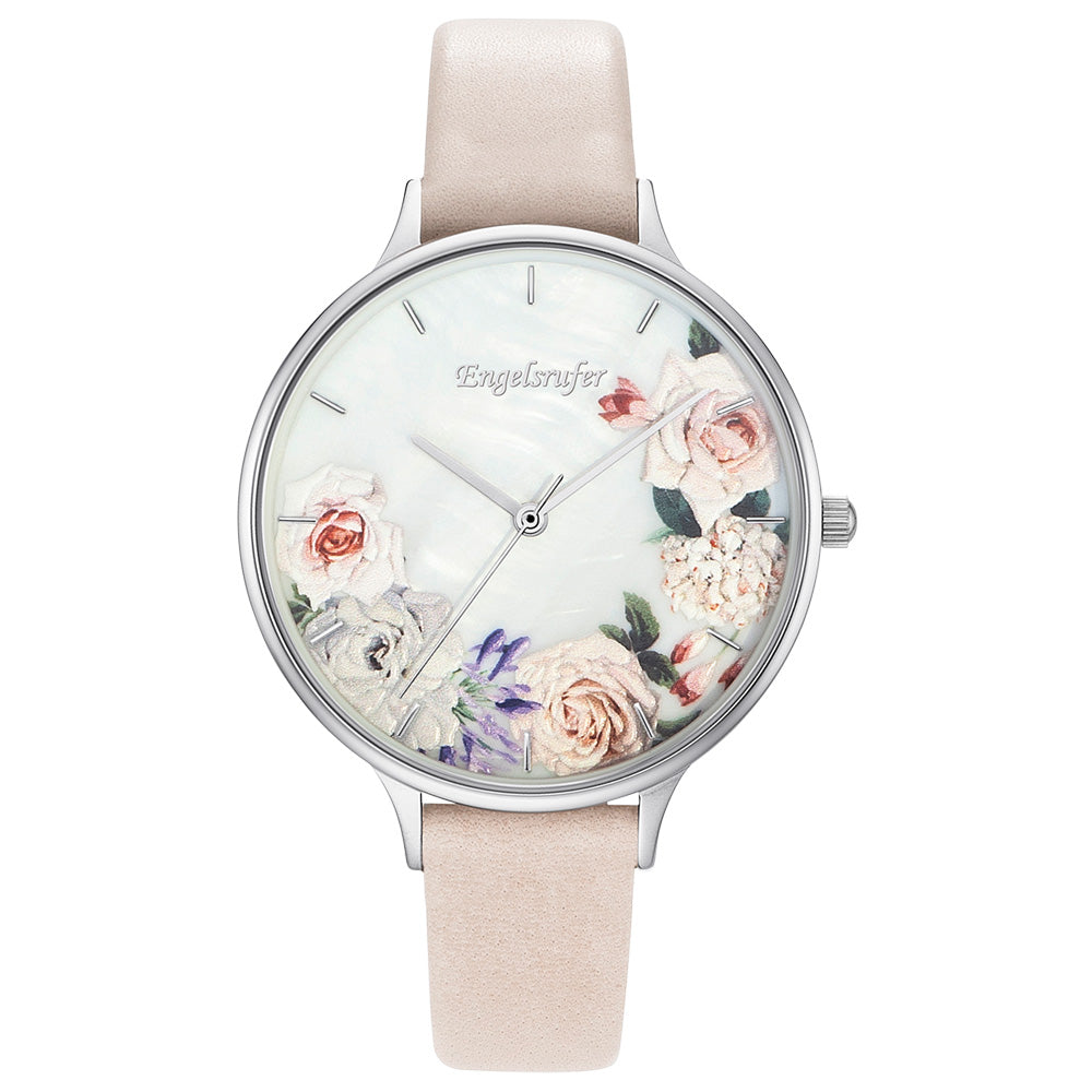 ENGELSRUFER ROMANTIC FLOWERS SILVER WATCH
