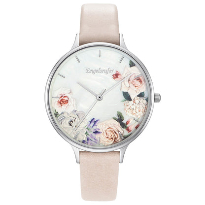 ENGELSRUFER ROMANTIC FLOWERS SILVER WATCH