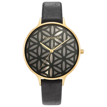 ENGELSRUFER FLOWER OF LIFE GOLD BLACK WATCH