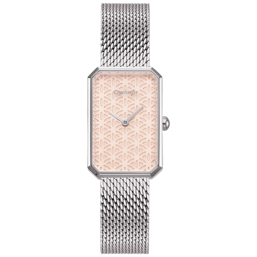 ENGELSRUFER SILVER FLOWER OF LIFE MESH WATCH