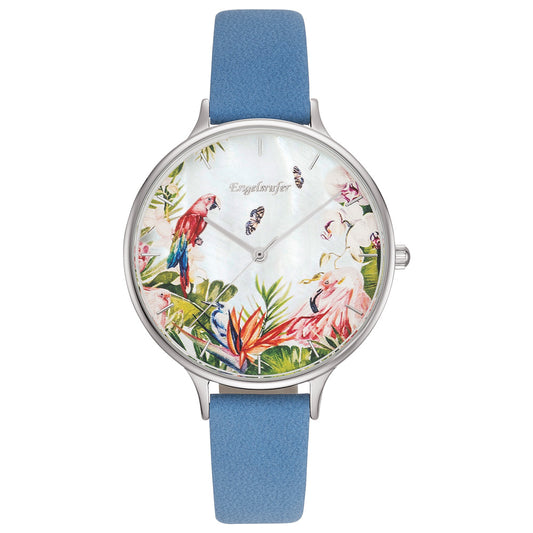 ENGELSRUFER PARADISE SILVER AZURE BLUE WATCH