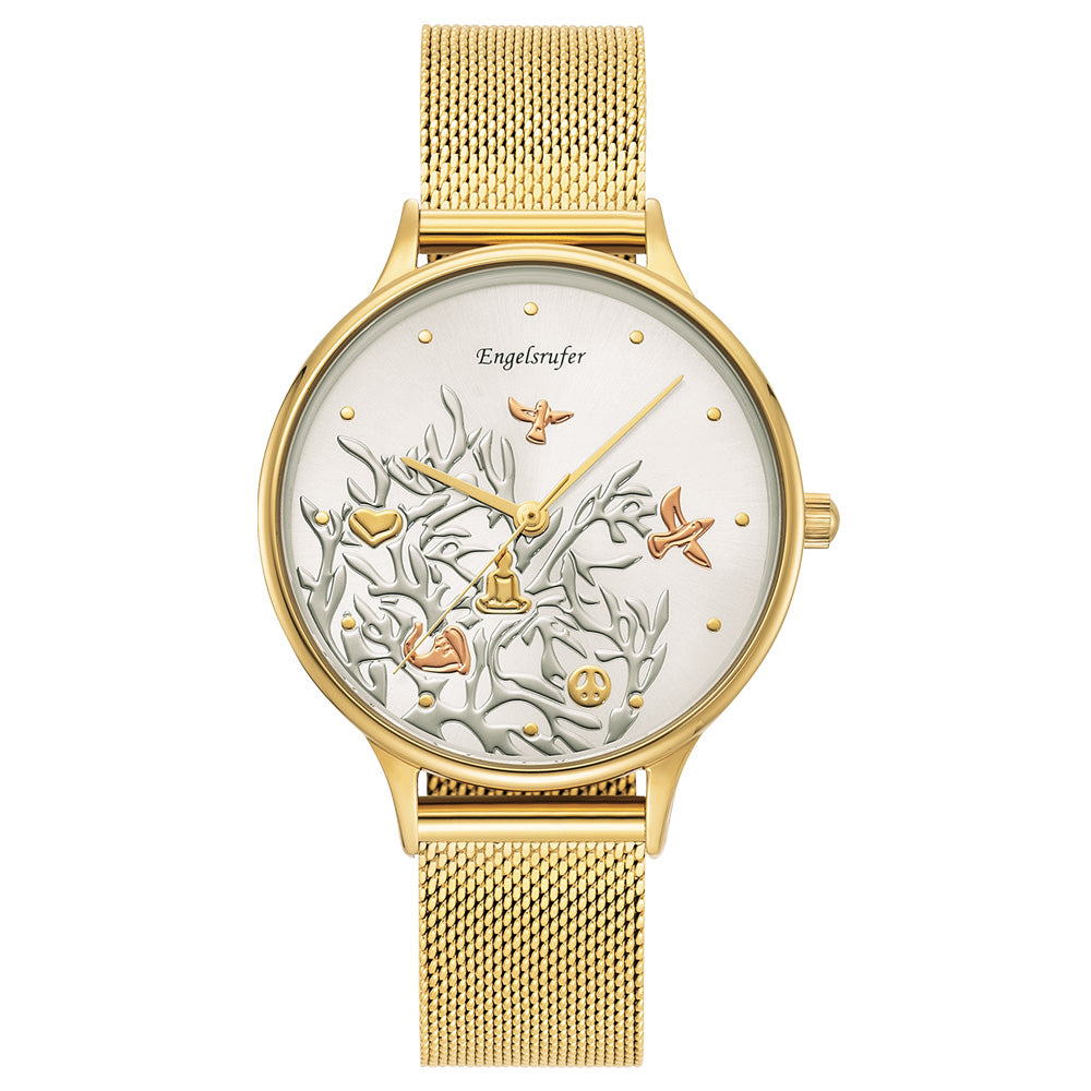 ENGELSRUFER TREE OF LIFE GOLD MESH WATCH