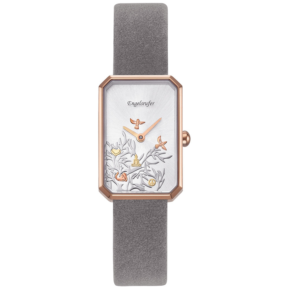 ENGELSRUFER TREE OF LIFE OBLONG ROSE GOLD WATCH