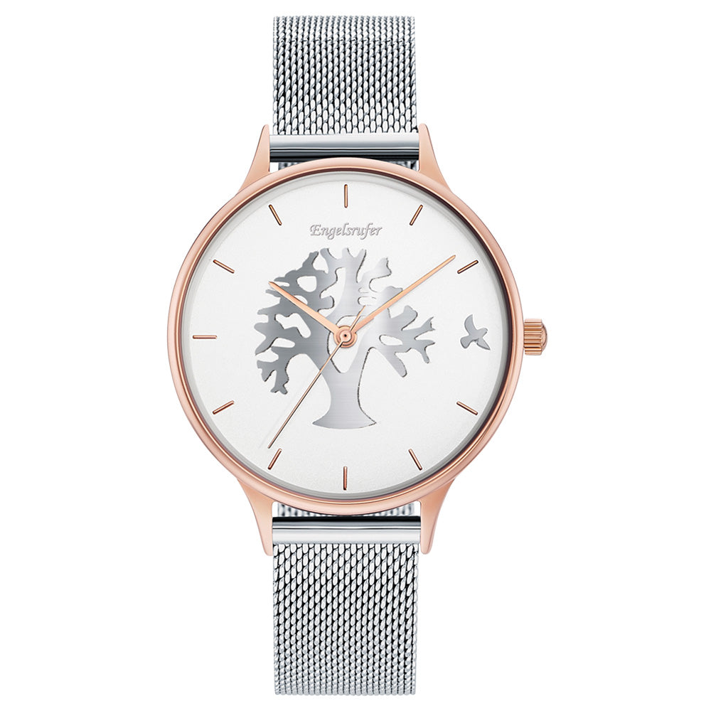 ENGELSRUFER TREE OF LIFE TWO-TONE MESH WATCH