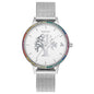 ENGELSRUFER TREE OF LIFE SILVER MESH RAINBOW CZ SURROUND WATCH