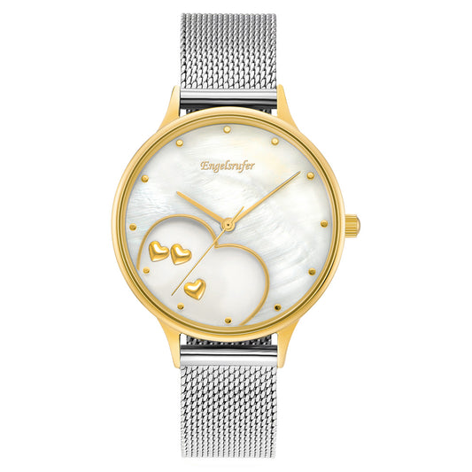 ENGELSRUFER HAPPY HEARTS GOLD WATCH & BRACELET SET