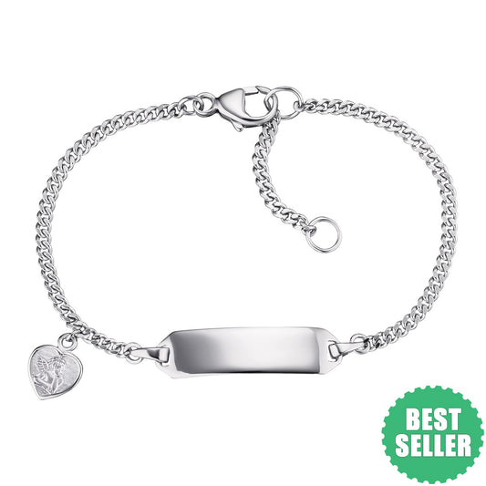 HERZENGEL GUARDIAN ANGEL HEART ID BRACELET