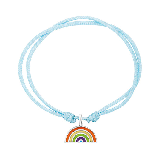 HERZENGEL SILVER RAINBOW ADJUSTABLE CORD BRACELET