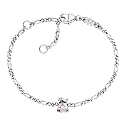HERZENGEL SILVER TEDDY ROSE QUARTZ BRACELET