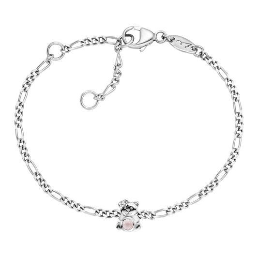 HERZENGEL SILVER TEDDY ROSE QUARTZ BRACELET