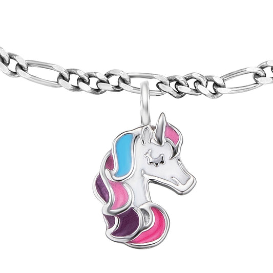 HERZENGEL SILVER UNICORN ENAMEL BRACELET