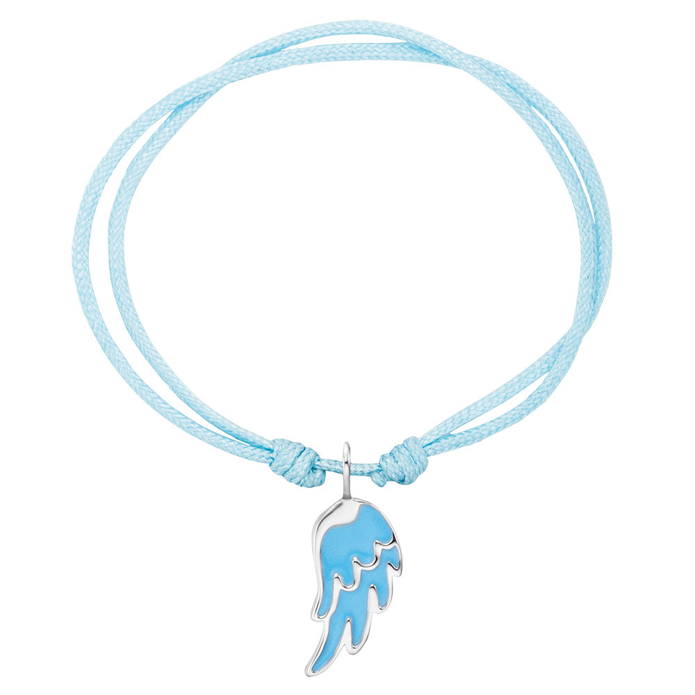 HERZENGEL SILVER ANGEL WING ADJUSTABLE CORD BRACELET