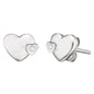 HERZENGEL TWO HEARTS SHINY CZ EARRINGS