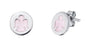 HERZENGEL PINK ANGEL ENAMEL DISC EARRINGS