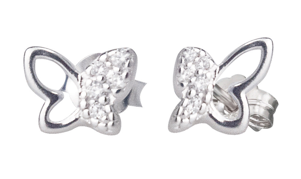 HERZENGEL BUTTERFLY CZ EARRINGS