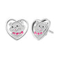 HERZENGEL CAT HEART CHILDREN'S STUD EARRINGS